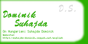 dominik suhajda business card